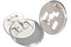 Set de 10 badges, avec couvercle de protection en plastique transparent  - 10doigts.fr