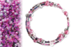 Kit bracelets farandole de perles fantaisie, en camaïeu de roses - 10doigts.fr