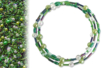 Kit bracelets farandole de perles fantaisie, en camaïeu de verts - 10doigts.fr