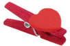 Set de 12 mini-pinces à linge cœurs rouges à décorer - 10doigts.fr