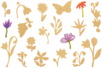 Set de 19 motifs décoratifs en bois médium (MDF) à décorer : Fleurs - 10doigts.fr