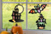 Kit déco d'Halloween en papier vitrail - 6 pièces - Kits créatifs Halloween – 10doigts.fr