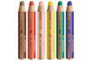 Maxi crayons de couleur WOODY - 6 pièces - Crayons de couleur – 10doigts.fr