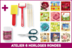 Atelier Vernis-collage 6 Horloges rondes - 10doigts.fr