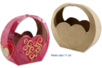 Panier coeur en carton papier mâché - 10doigts.fr