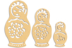 Set de 3 poupées russes en bois médium (MDF) - 10doigts.fr