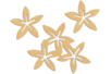 Set de 5 fleurs en bois médium (MDF) - 10doigts.fr
