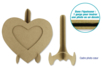 Cadre en carton papier maché coeur ou ovale avec chevalet - 10doigts.fr