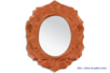 Miroir baroque ovale en carton papier mâché - 10doigts.fr