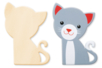 Chat en bois naturel - Supports plats – 10doigts.fr