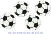 Set de 4 ballons de football en bois décoré 10 cm  - 10doigts.fr