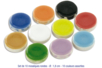 Set de 10 mosaïques rondes en céramique émaillée, 10 couleurs vives assorties - 10doigts.fr