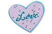 Set de 4 grands motifs "Dentelle de bois" : Love - 10doigts.fr