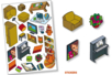 "Scène de vie" Salon : Stickers - 10doigts.fr