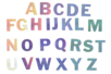 Alphabet holographique adhésif - 50 pièces - Gommettes Alphabet, messages – 10doigts.fr
