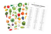 Gommettes "J'apprends les fruits et légumes" - 60 pcs - Gommettes Fleurs, Fruits et Légumes – 10doigts.fr