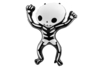Ballon squelette XXL en aluminium - Décorations d'Halloween – 10doigts.fr