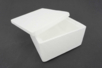 Boite en polystyrène avec couvercle - 12.5 x 12.5 cm - Boîtes à décorer – 10doigts.fr