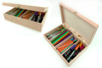 Boîte rectangle 4 cases - 31 x 19.5 cm - Boîtes en bois – 10doigts.fr