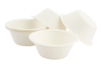 Bols blancs en fibre végétale - 8 pièces - Vaisselle jetable et réutilisable – 10doigts.fr