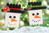 Bonhomme de neige avec des bâtons d'esquimaux - Bricolages de Noël – 10doigts.fr
