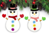 Suspensions bonhommes de neige lumineux - Lot de 4 - Kits activités Noël – 10doigts.fr