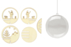 Kit suspensions + scène en bois à monter - 10 boules - Suspensions et boules de Noël – 10doigts.fr