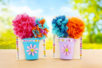 bouquet de fleurs facile avec papier de soie - Activités manuelles Printemps – 10doigts.fr