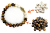 Perles Œil de Tigre - 48 perles - Pierres Naturelles – 10doigts.fr