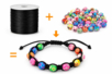 bracelet shambala queue de rat - Perles Pâte polymère – 10doigts.fr