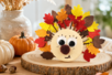 Bricolage Automne Herisson Mignon - Activités manuelles d'automne – 10doigts.fr