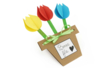 Kit cartes tulipes - 6 cartes - Kits fête des parents – 10doigts.fr