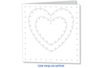 Kit cartes cœur à broder et à colorier - 6 pièces - Toiles à broder – 10doigts.fr