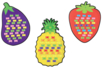 Cartes à tisser fruits et légumes - Set de 12 - Kits activités d'apprentissage – 10doigts.fr