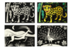 Cartes coloriages velours animaux - 8 cartes - Supports pré-dessinés – 10doigts.fr
