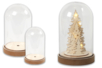 Cloche transparente avec socle en bois - Décors en bois Noël – 10doigts.fr