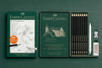 Coffret métal Pitt Graphite Matt - 11 pièces - Crayons graphite et mines pour le dessin – 10doigts.fr