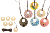 Colliers pendentif en bois - Lot de 6 - Kits bijoux – 10doigts.fr