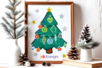 Coloriage et collage Sapin de Noël - Activités manuelles cartes de Noël – 10doigts.fr