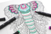 coloriages animaux spécial marqueurs alcoool - Coloriage – 10doigts.fr