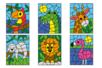 Coloriages aux numéros - Thème Animaux de la Jungle (6 coloriages) - Coloriage – 10doigts.fr