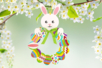 Couronne de Pâques lapin et œufs - Kits activités Pâques – 10doigts.fr