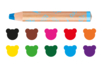 Maxi crayons Carioca Baby - 10 crayons - Crayons de couleurs – 10doigts.fr
