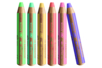Crayons de couleurs WOODY - 6 couleurs Pastel + 1 taille crayon offert - Crayons de couleurs – 10doigts.fr