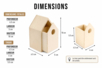 dimensions boite maison - Boîtes en bois – 10doigts.fr