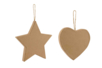 etoile et coeur en carton épais - Guirlandes et suspensions Noël – 10doigts.fr