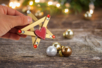 Motifs de Noël en bois décoré - Set de 8 - Déco en bois peints – 10doigts.fr