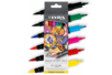 Feutres Aqua Brush Duo Lyra, 6 couleurs primaires - Feutres pinceaux : précision et souplesse pour dessiner – 10doigts.fr