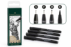 Feutres Pitt Artist Pen noirs, Faber-Castell - 4 pièces - Feutres calibrés et fineliners pour le dessin de précision – 10doigts.fr