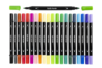 Feutres textiles double pointe - 20 couleurs - Marqueurs textile : customisez vos vêtements et accessoires avec créativité – 10doigts.fr